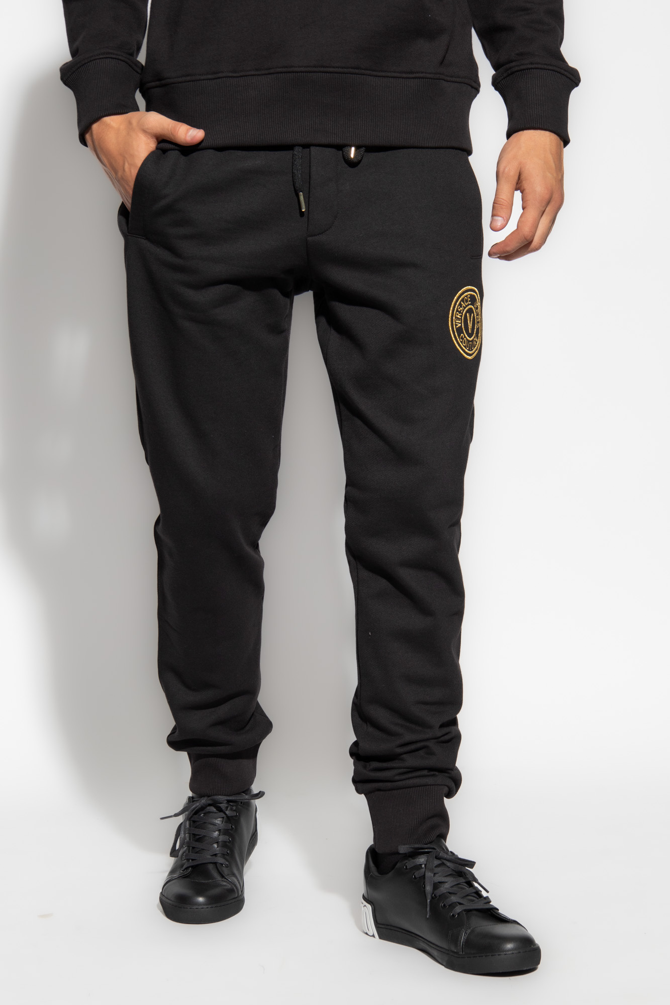 Black Sweatpants with logo Versace Jeans Couture Vitkac France